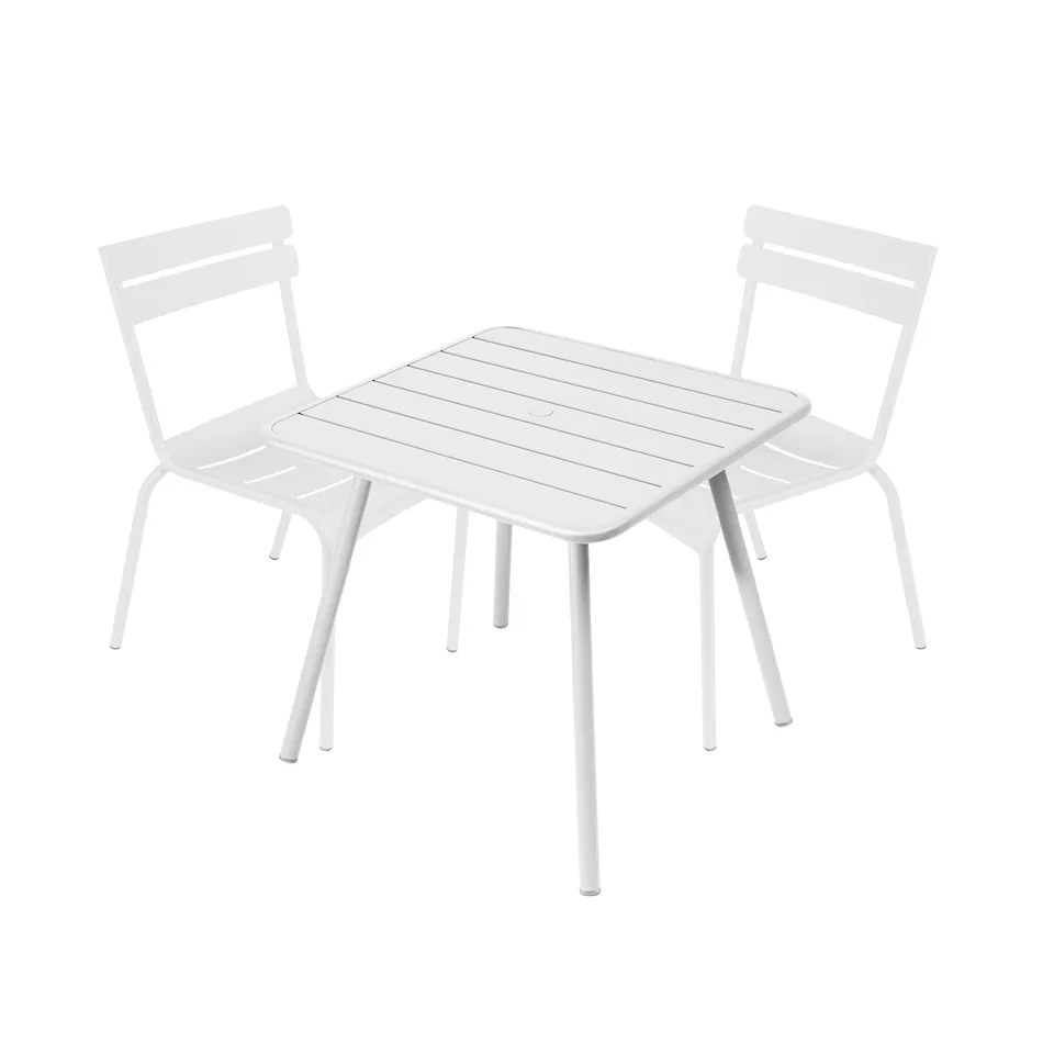 Luxembourg spisegruppe firbent bord & 2 stoler