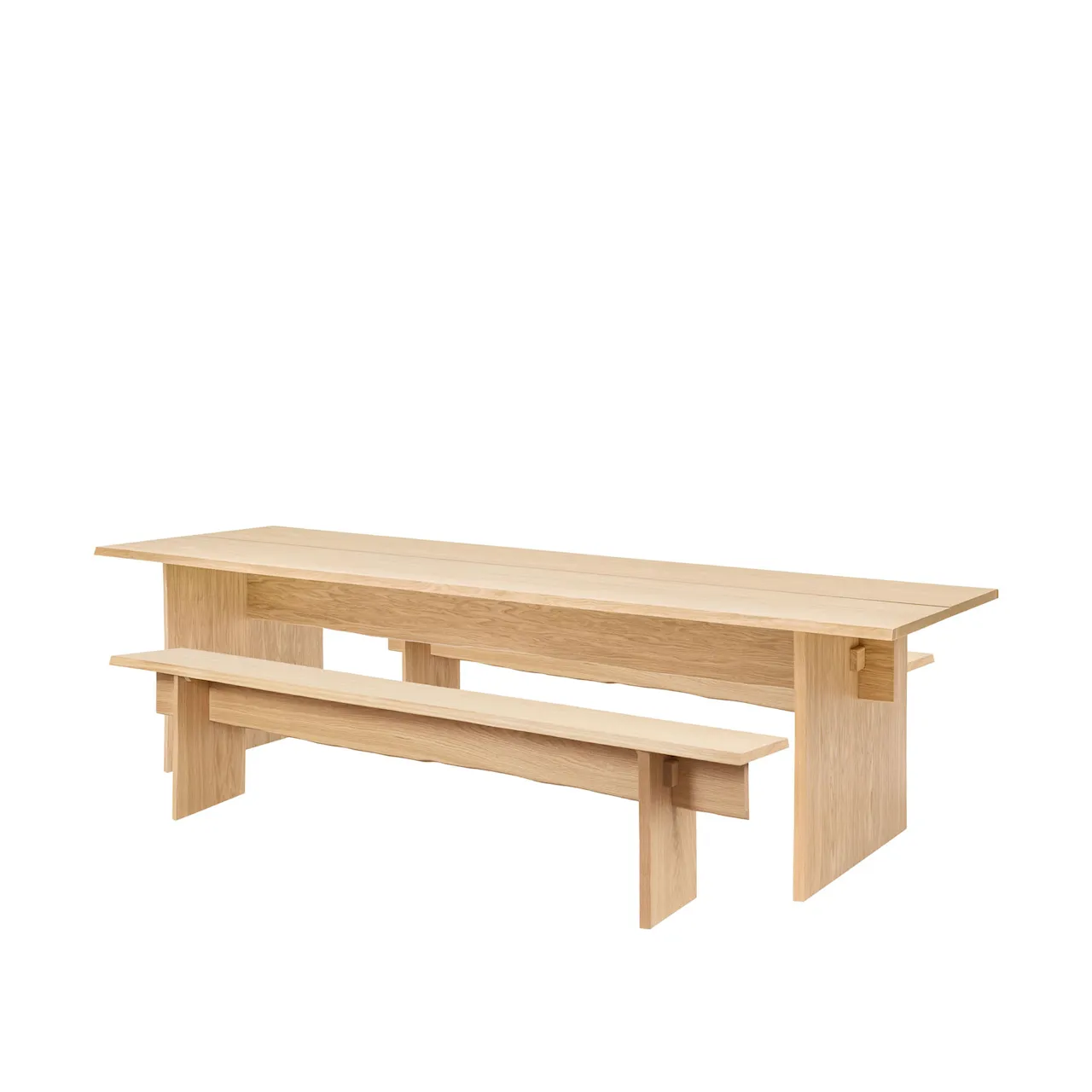 Bookmatch Table 220 cm + Benches - Walnut