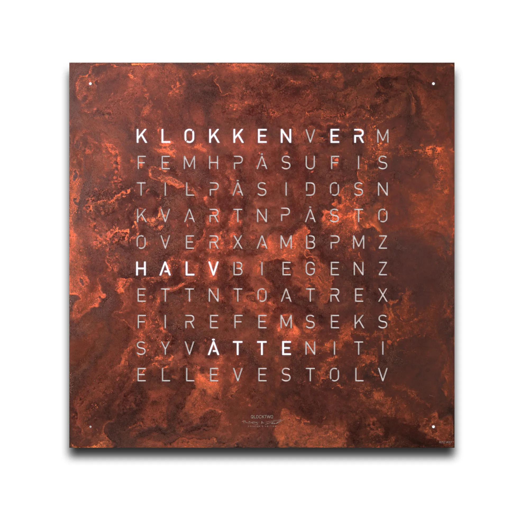 Qlocktwo Earth 45 Creator's Edition – Rust - 1