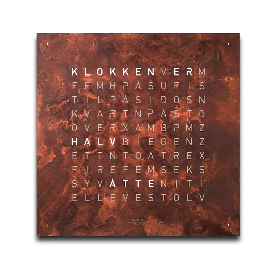 Qlocktwo Earth 45 Creator's Edition – Rust