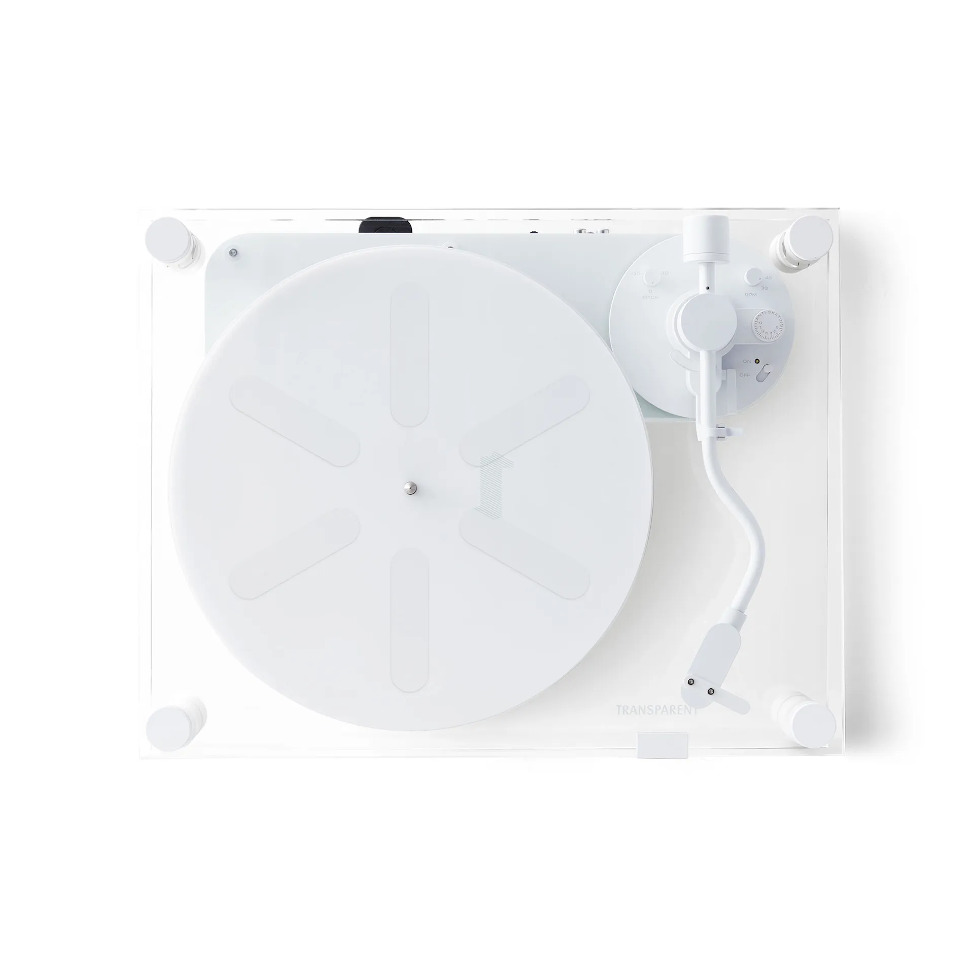 Transparent Turntable - White - Transparent Sound - NO GA