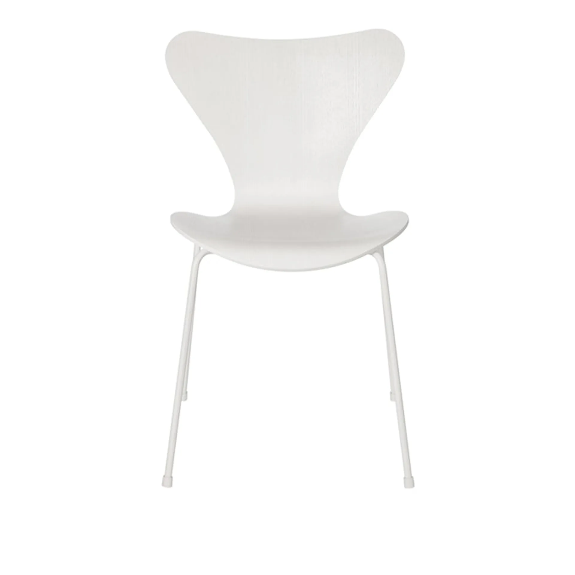 Series 7 stol 3107 farget askfiner stålram hvit - Fritz Hansen - Arne Jacobsen - NO GA