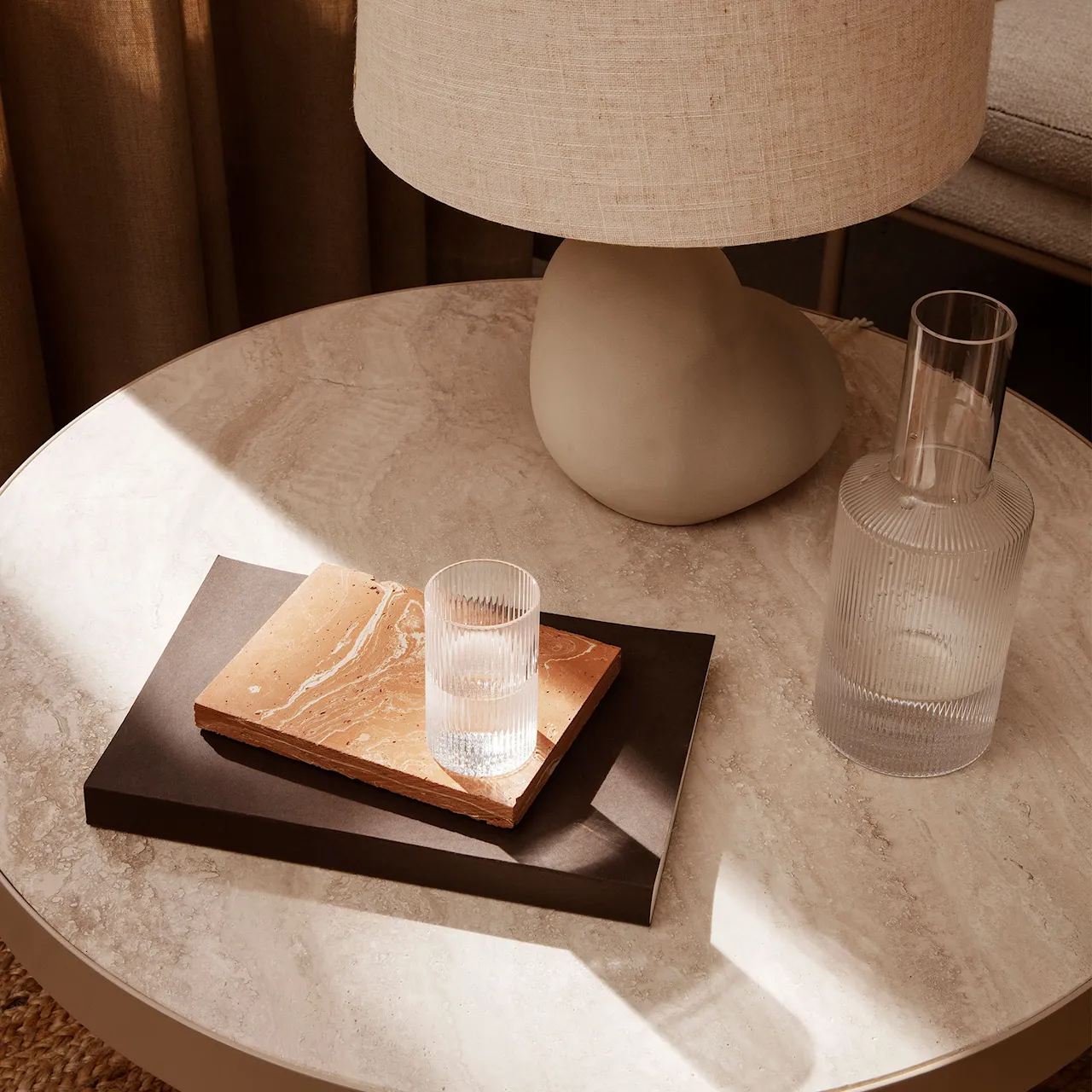 Travertine Large salongbord