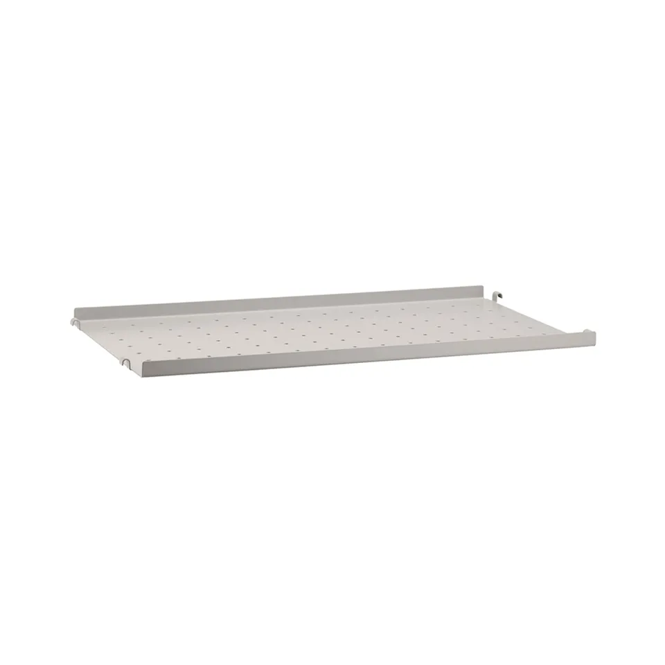 metallhylleplate 58x30cm låg kant beige