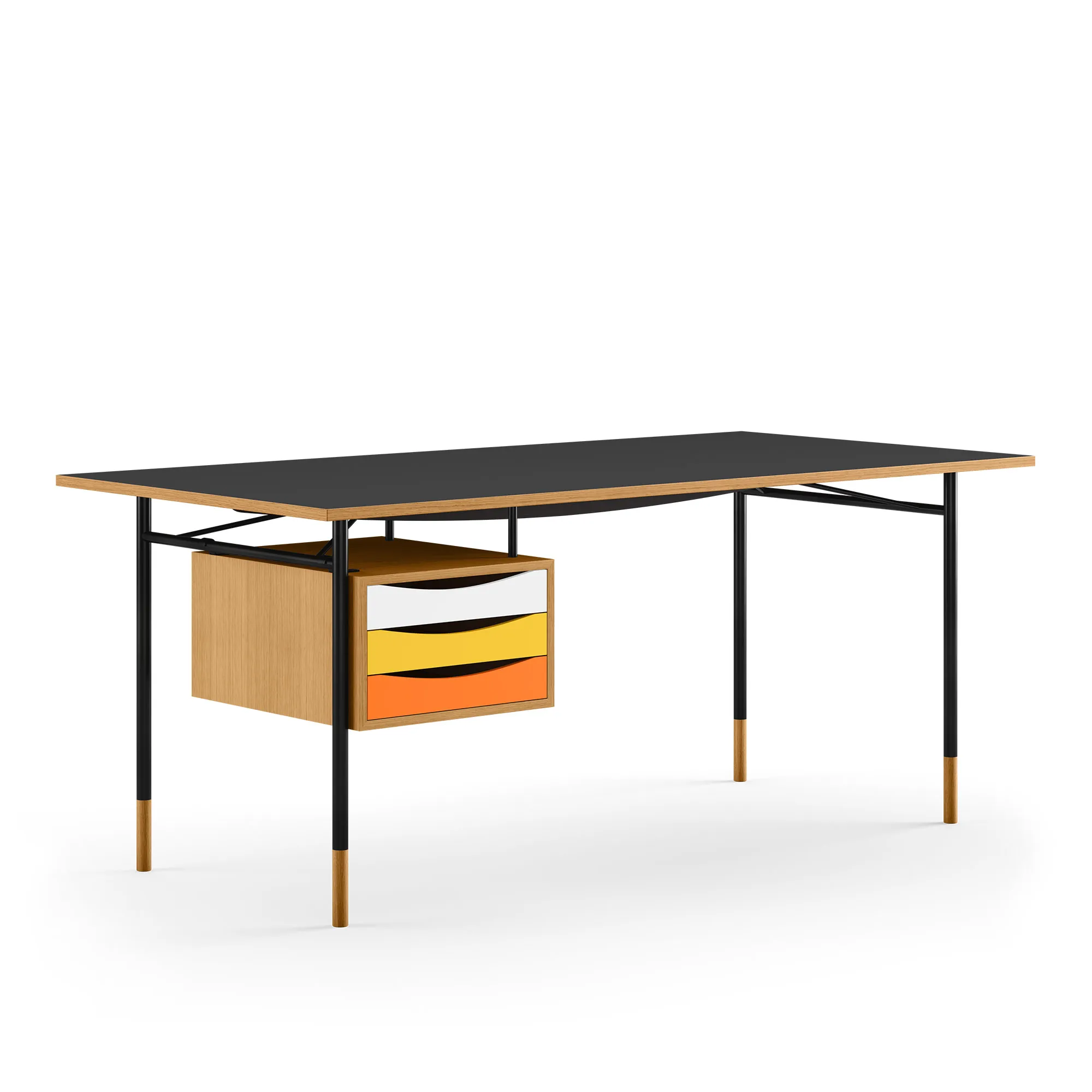 Nyhavn skrivebord 170 cm Warm med skuffer - 1