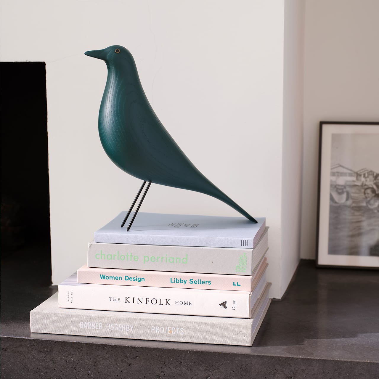 Eames House Bird Eames Special Collection, Dark Green Stained