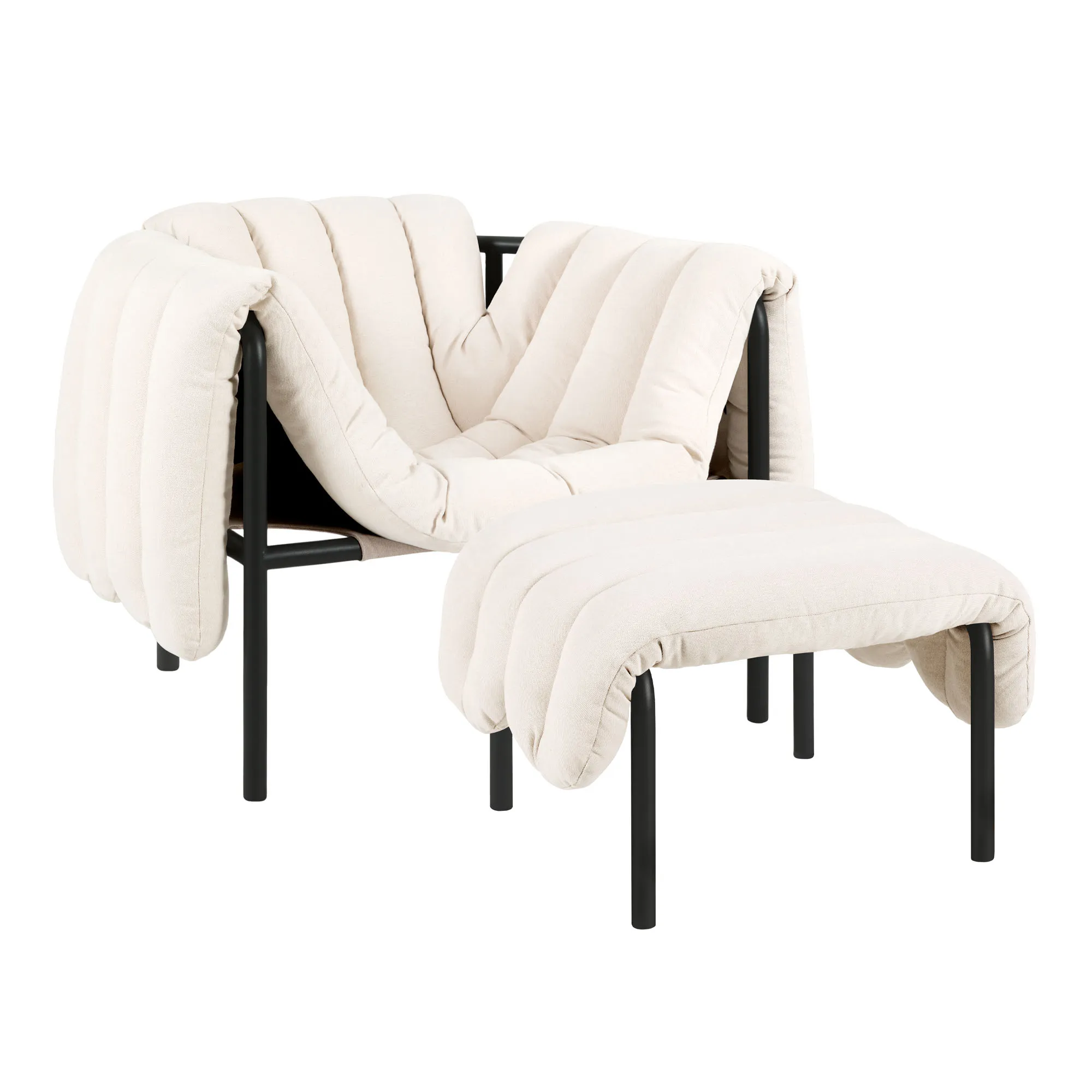 Puffy Lounge Chair + Ottoman - 1