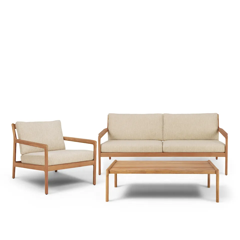 Jack 2-seters sofa, Jack utendørs lenestol & Jack utendørs salongbord