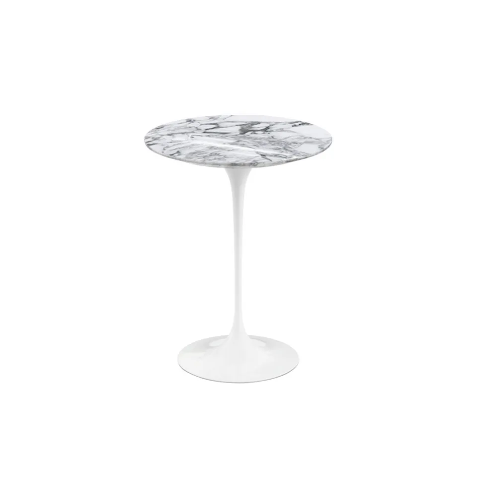 Saarinen Round sidebord Ø 41 cm White