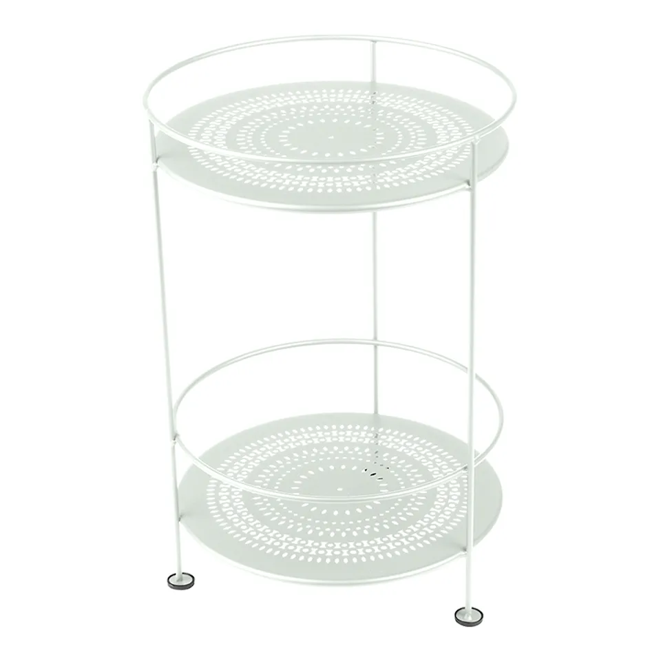 Guinguette Side Table With Perforated Double Top Ice Mint A7