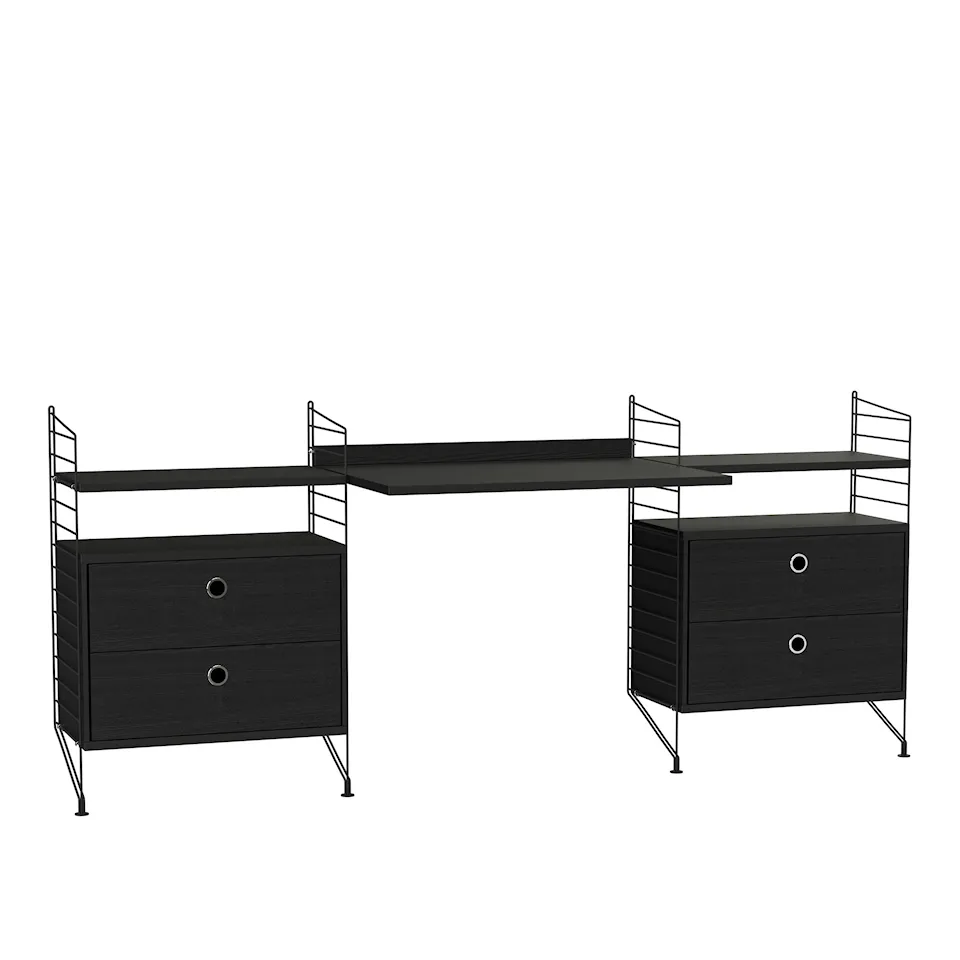 Kontor hyllesystem C svart/svart