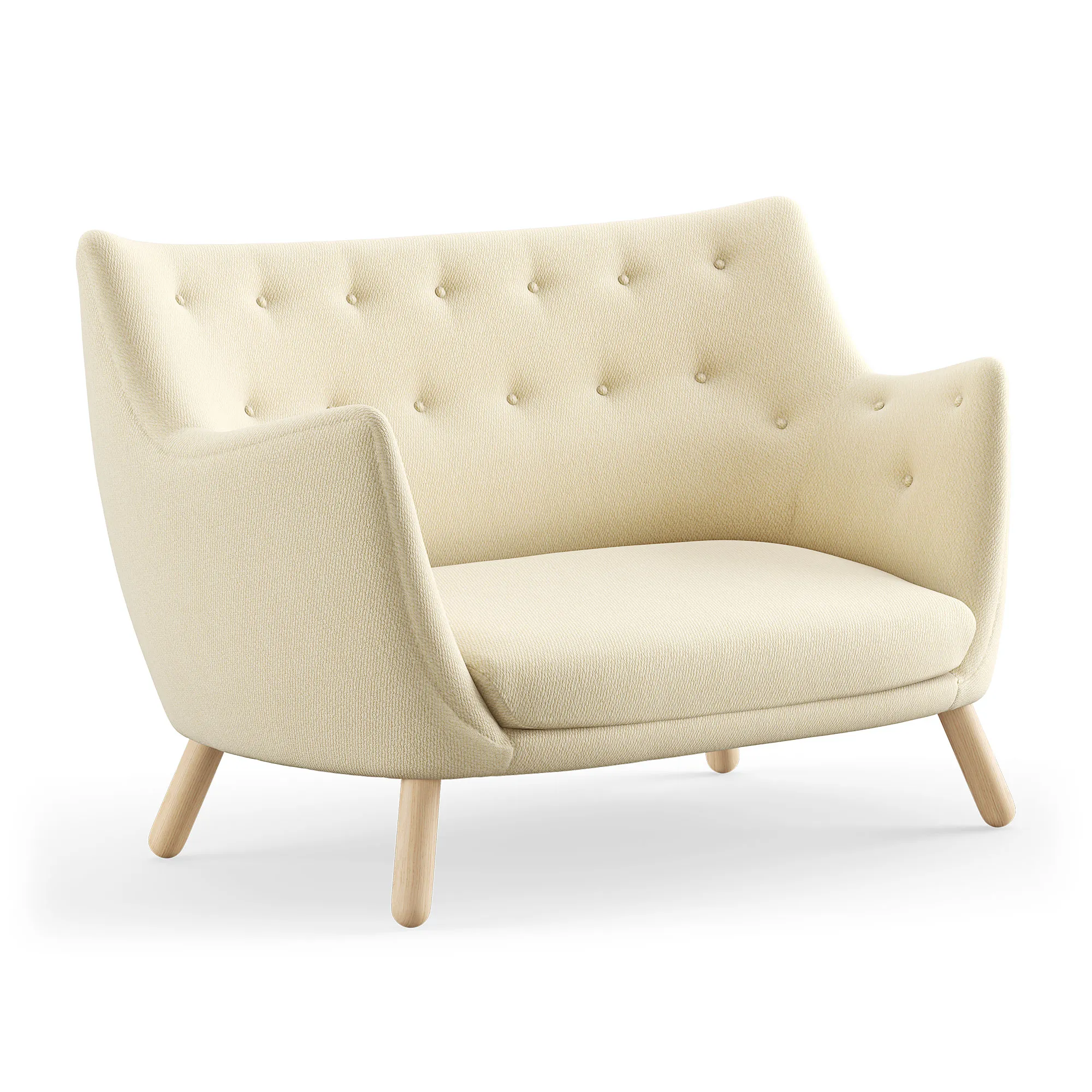 Poet sofa Light oiled oak - 1