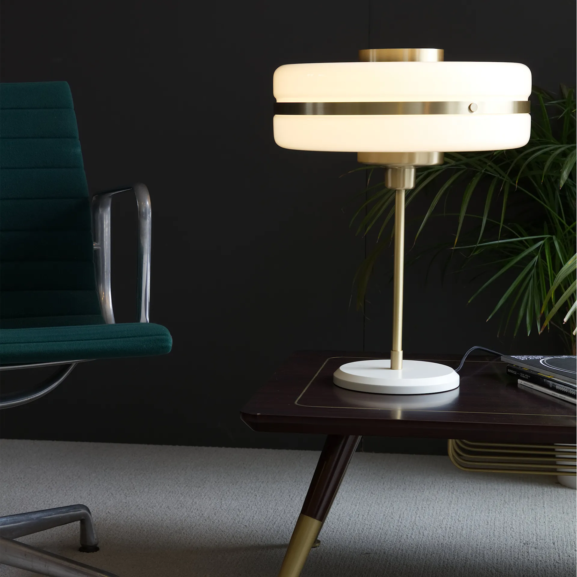 Masina Table Lamp, Brass/Opal - Bert Frank - NO GA