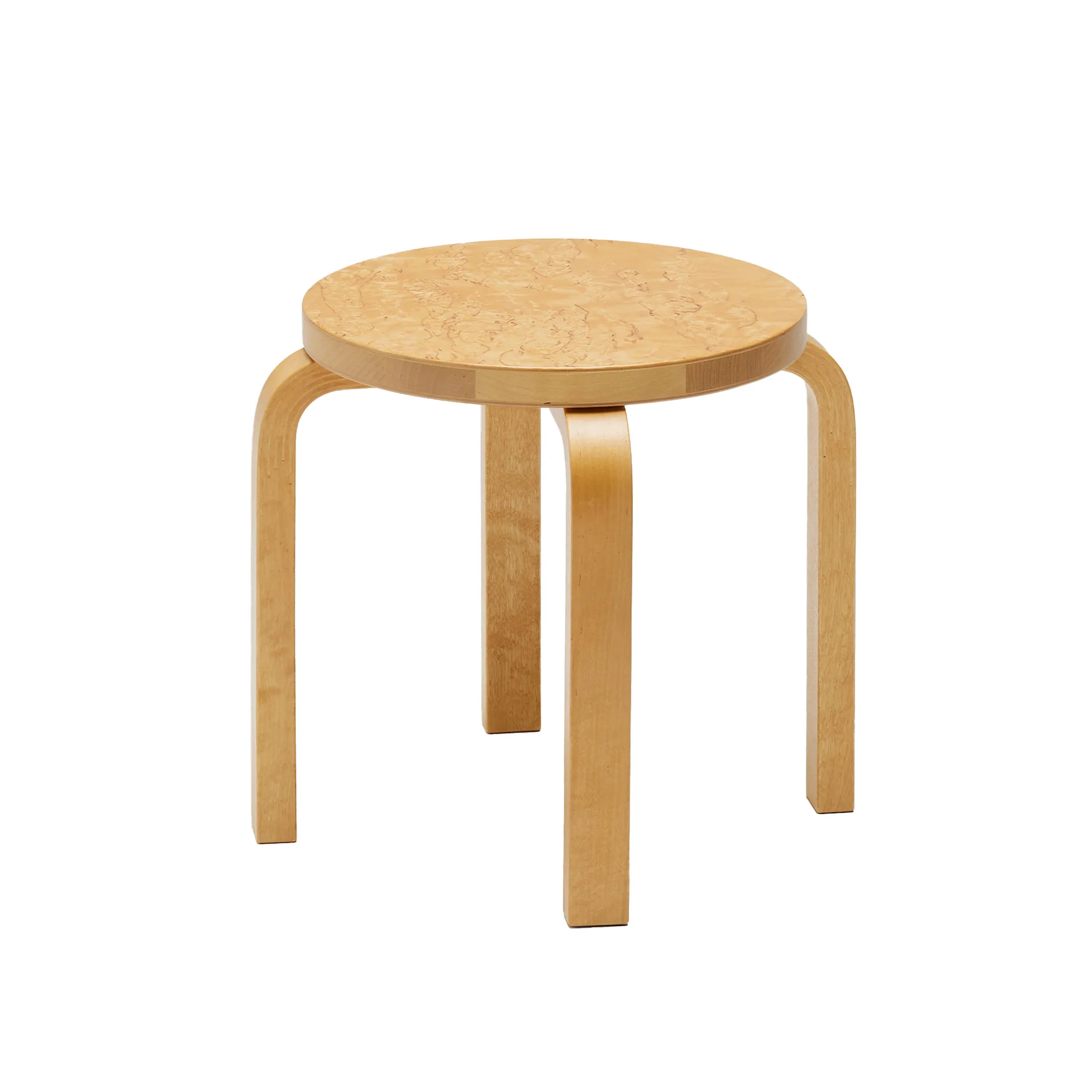 Stool NE60 Curly Birch Exclusive Edition - Artek - Alvar Aalto - NO GA