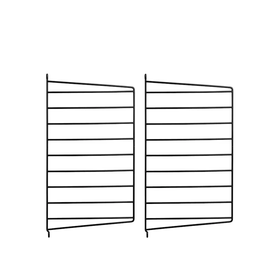 Veggavl 50x30cm 2-pack svart