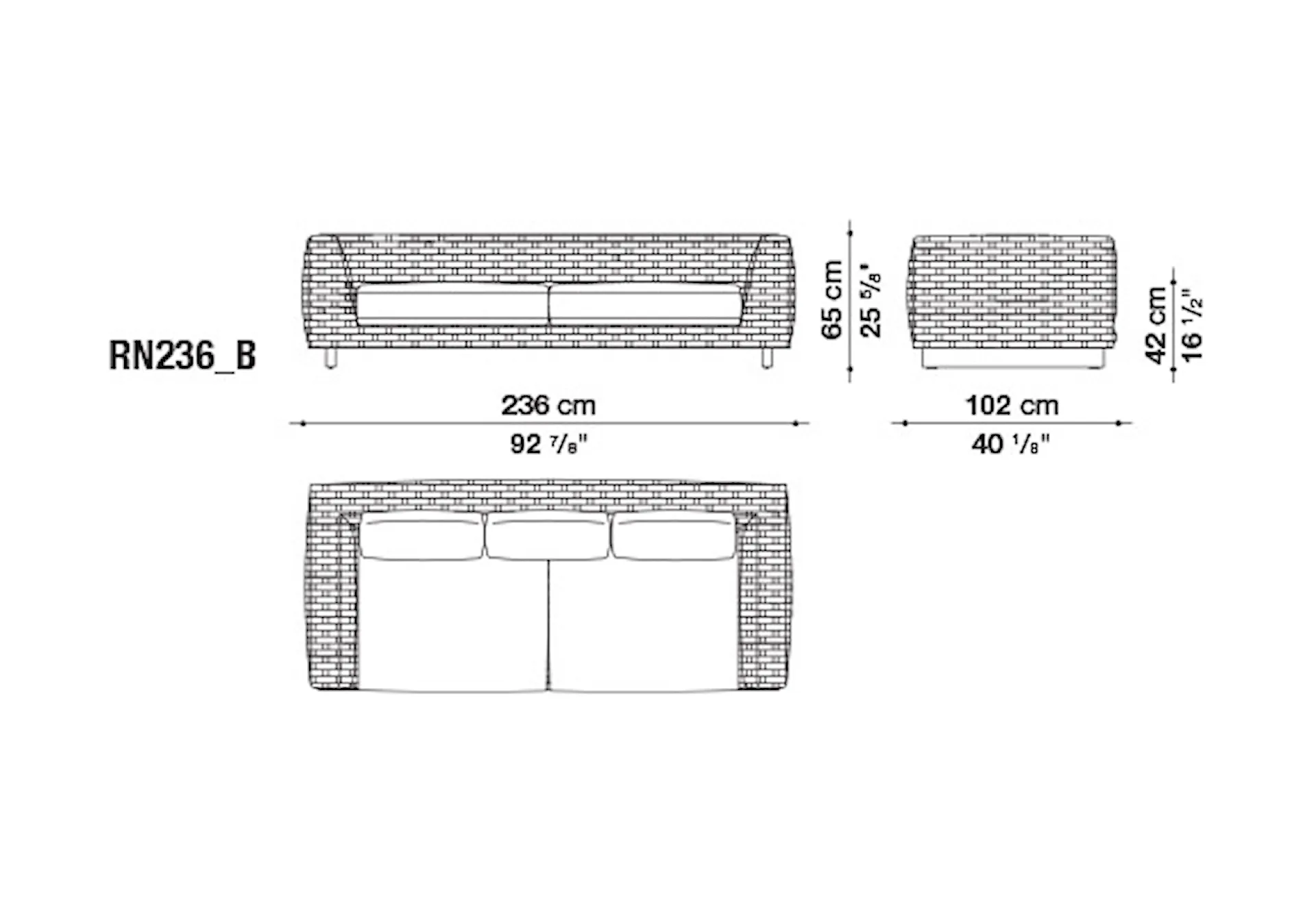 Ray Outdoor Natural Sofa - B&B Italia - Antonio Citterio - NO GA