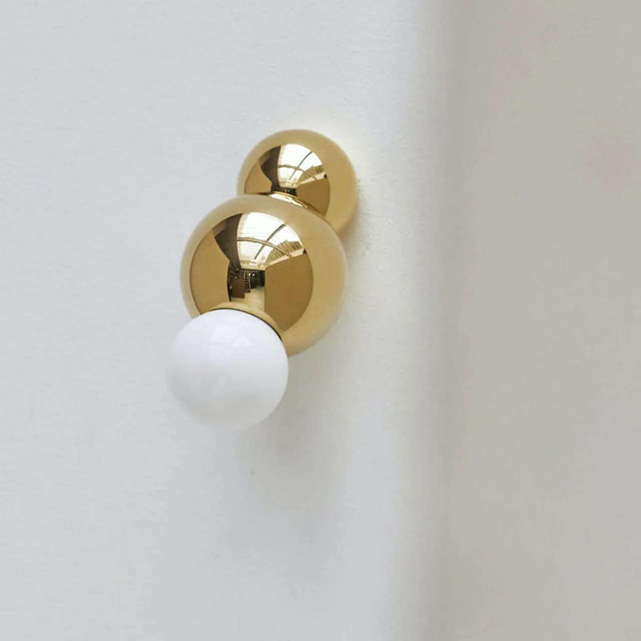 Ball Light Wall Small Mounted Polished Brass