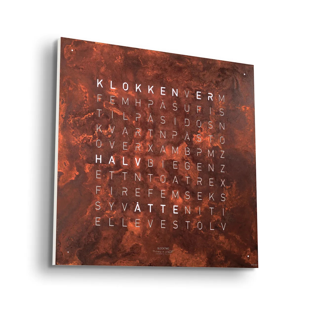 Qlocktwo Earth 45 Creator's Edition – Rust