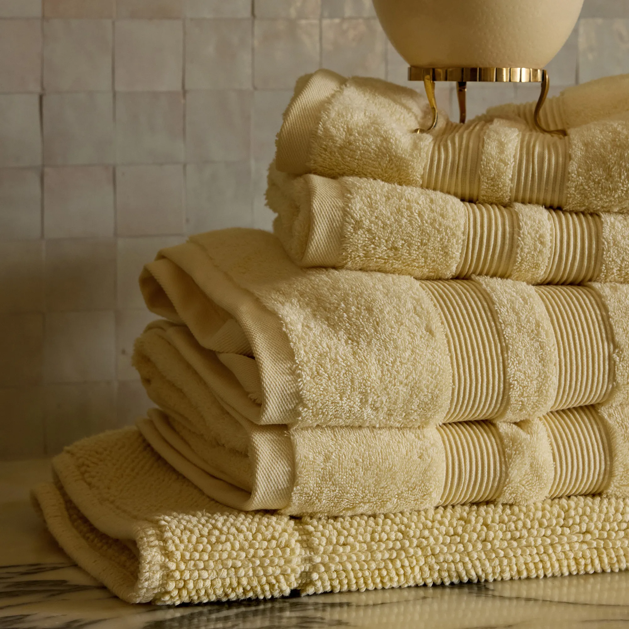 Fontana Organic Pale Yellow håndkle - 4