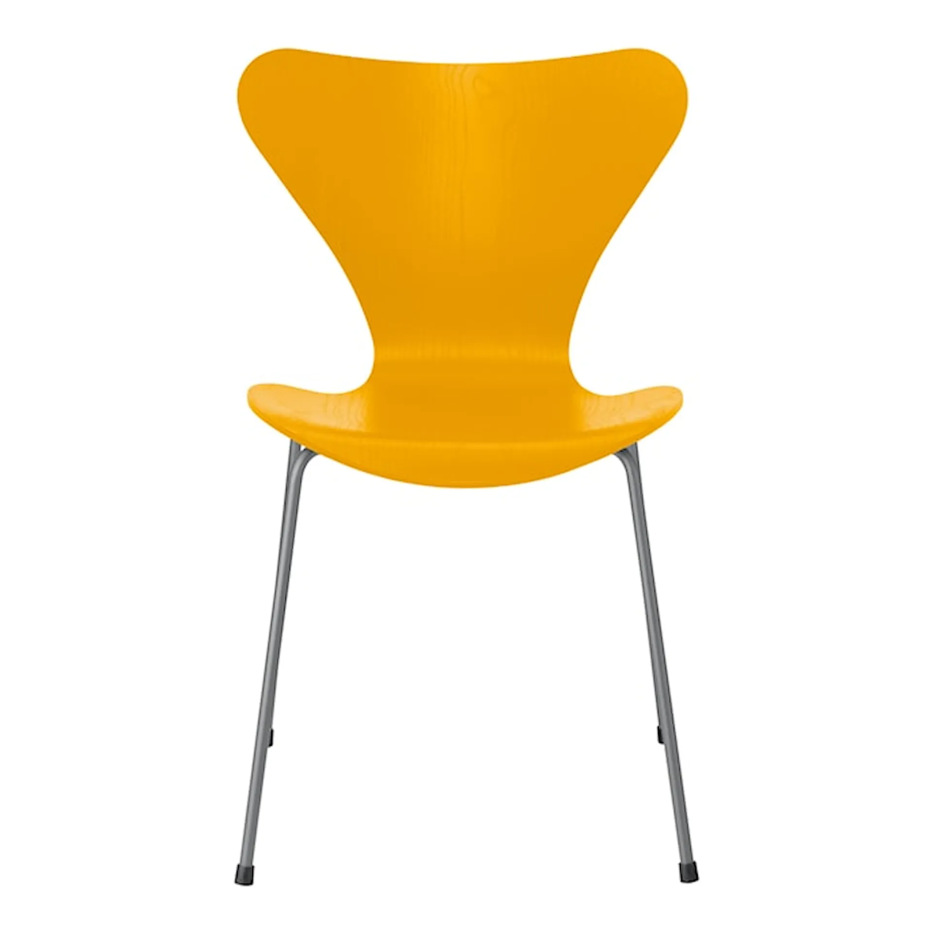 Series 7 stol 3107 farget askfiner stålram sølvgrå - Fritz Hansen - Arne Jacobsen - NO GA