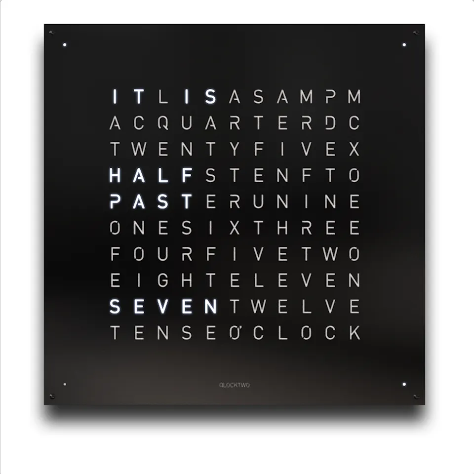Qlocktwo Earth 90 Creator's Edition – Black Pepper