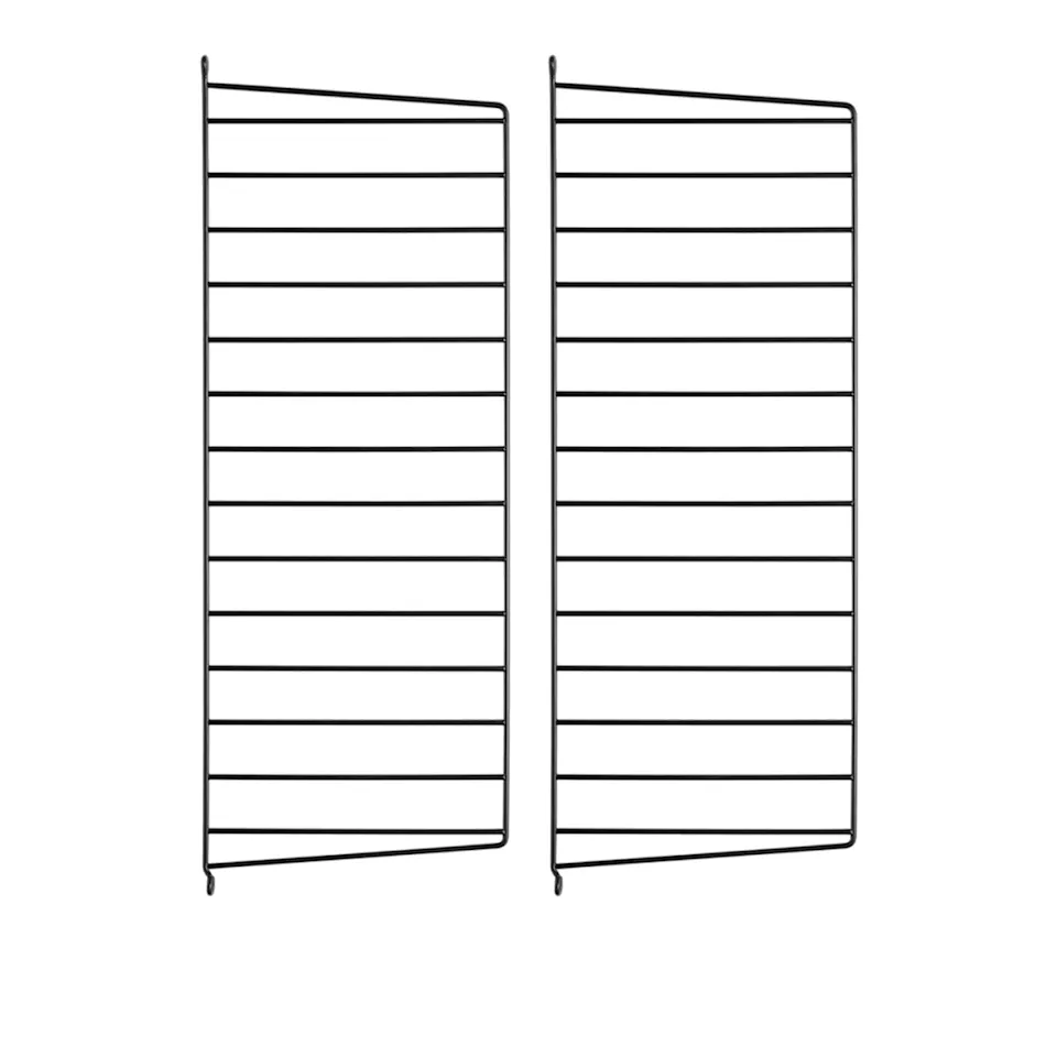 Veggavl 75x30cm 2-pack svart