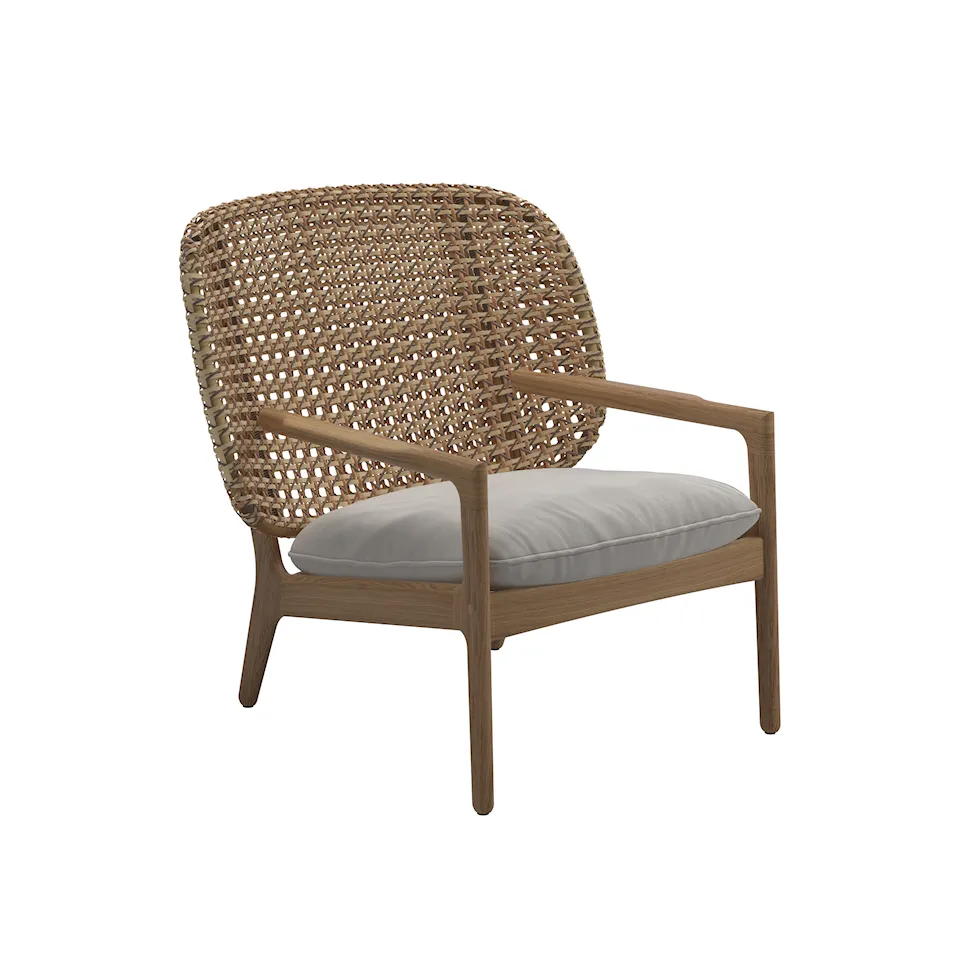 Kay Low Back Lounge Chair, Frame Harvest, Kat.B Blend Linen