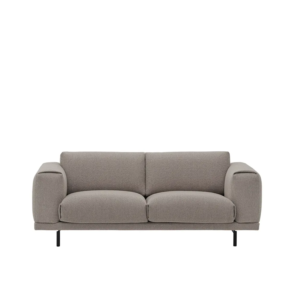 Rest sofa 2-seter svart metallunderstell hearth 6