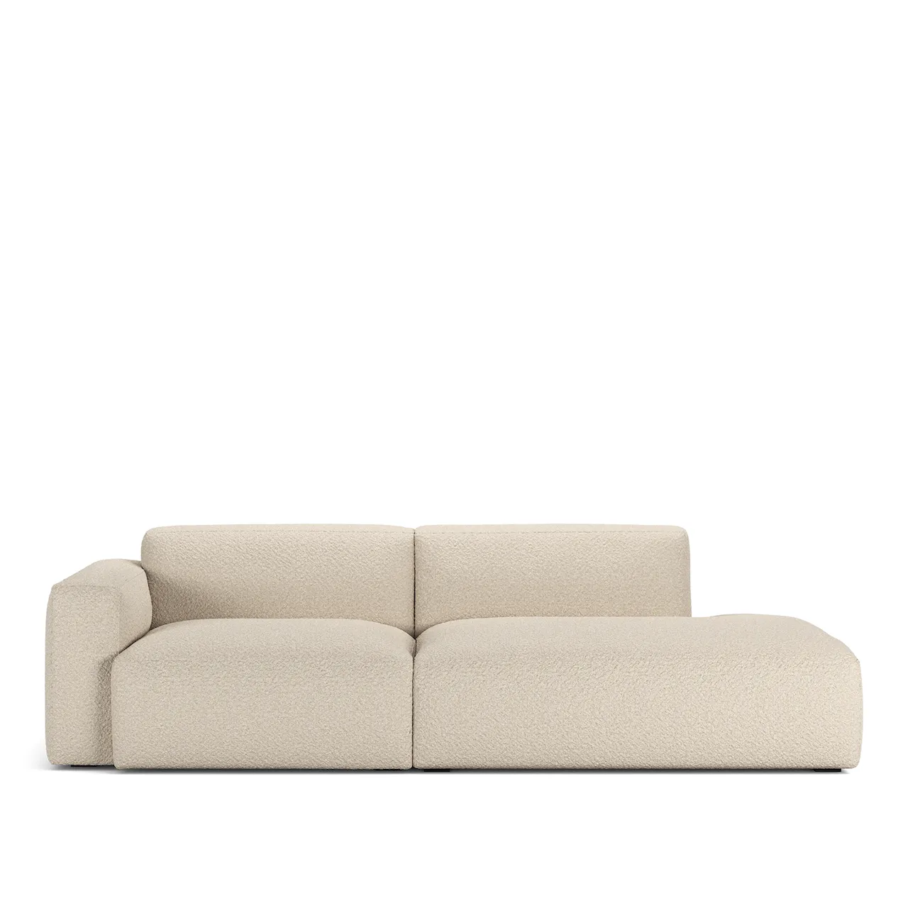 Brick 2-Seater Open End Right Lario 12 Fixed Upholstery