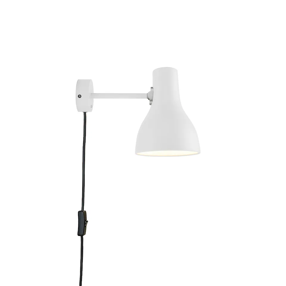 Type 75 Wall Lamp Alpine White, Matt Aluminium, Excl. LED 10W E27 IP20