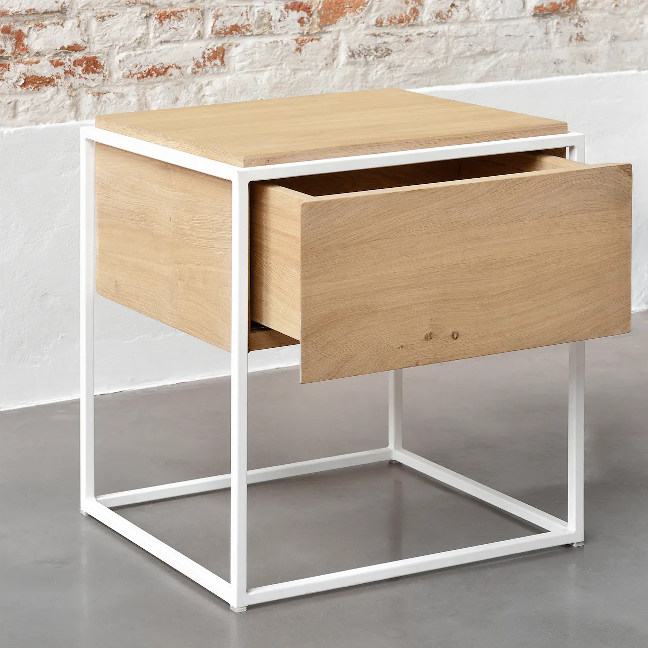 Monolit Bedside Table Oak/ Black