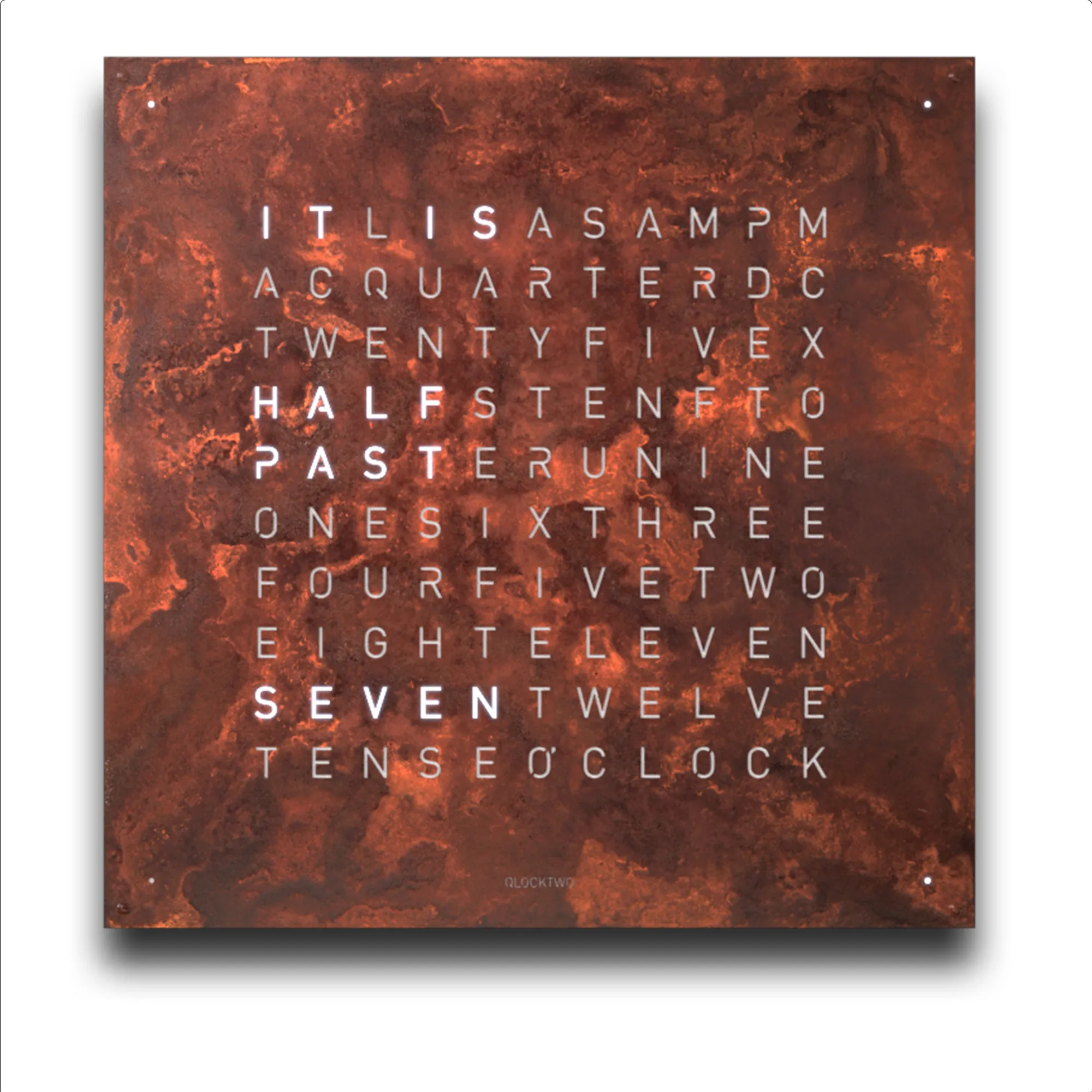 Qlocktwo Earth 90 Creator's Edition – Rust - 1