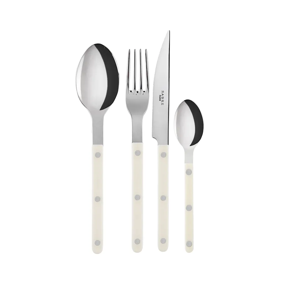 Bistrot Shiny Solid / 24 Pieces Cutlery Set / Ivory