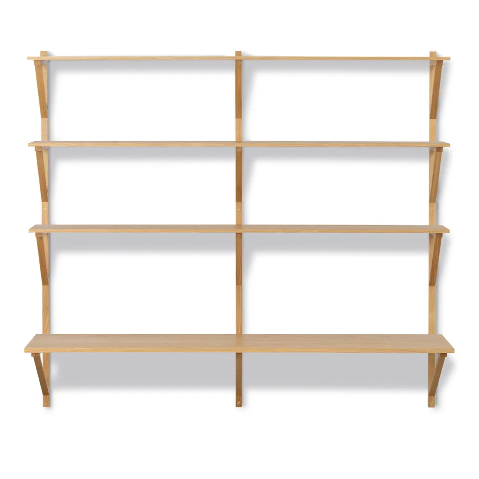 BM29 vegghylle 149 cm 3 hyller og skrivebord