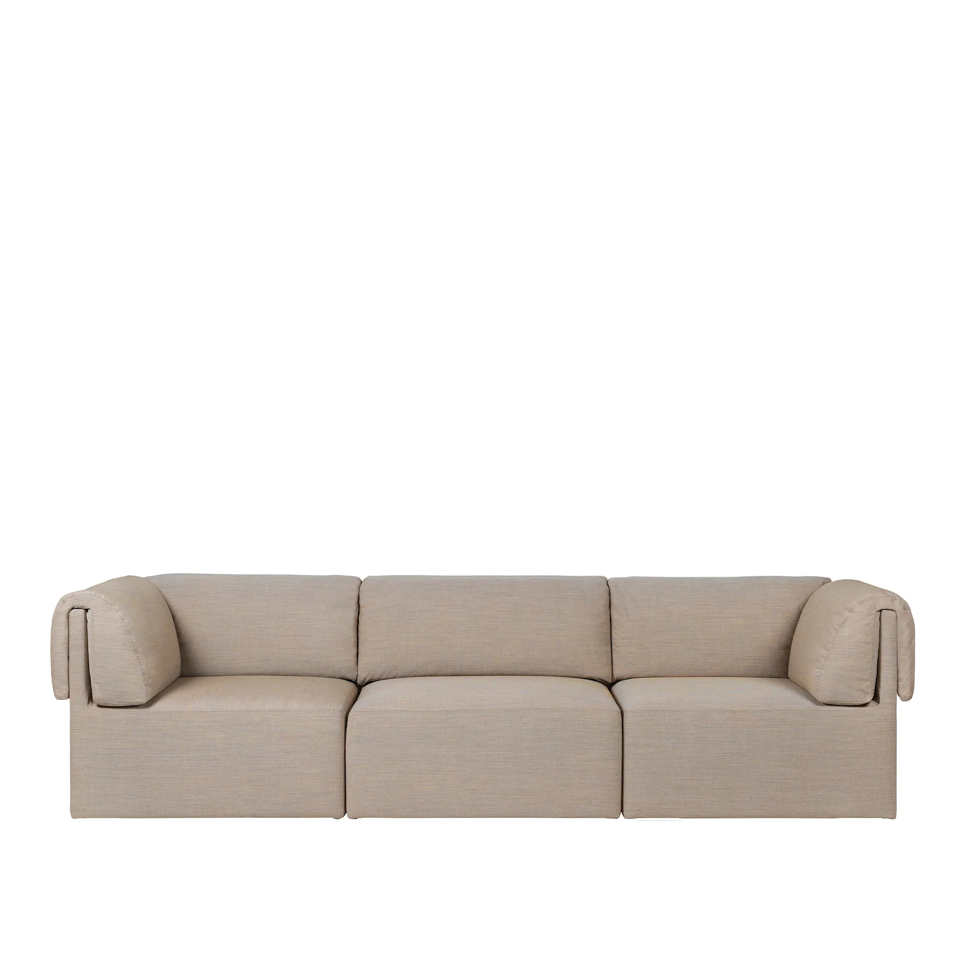 Wonder Sofa - Fully Upholstered, 3-seater with armrests, 280x95 , Kvadrat, Canvas 2 - 0224 - Gubi - NO GA