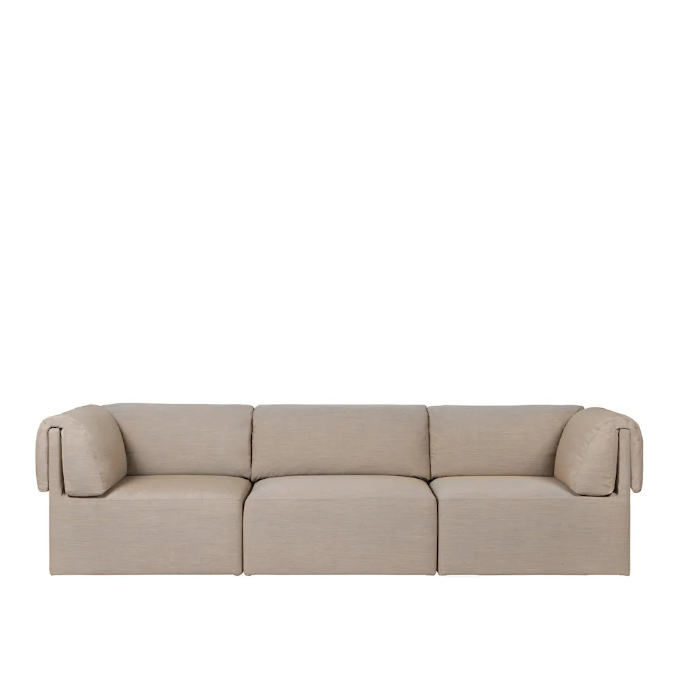 Wonder Sofa - Fully Upholstered, 3-seater with armrests, 280x95 , Kvadrat, Canvas 2 - 0224