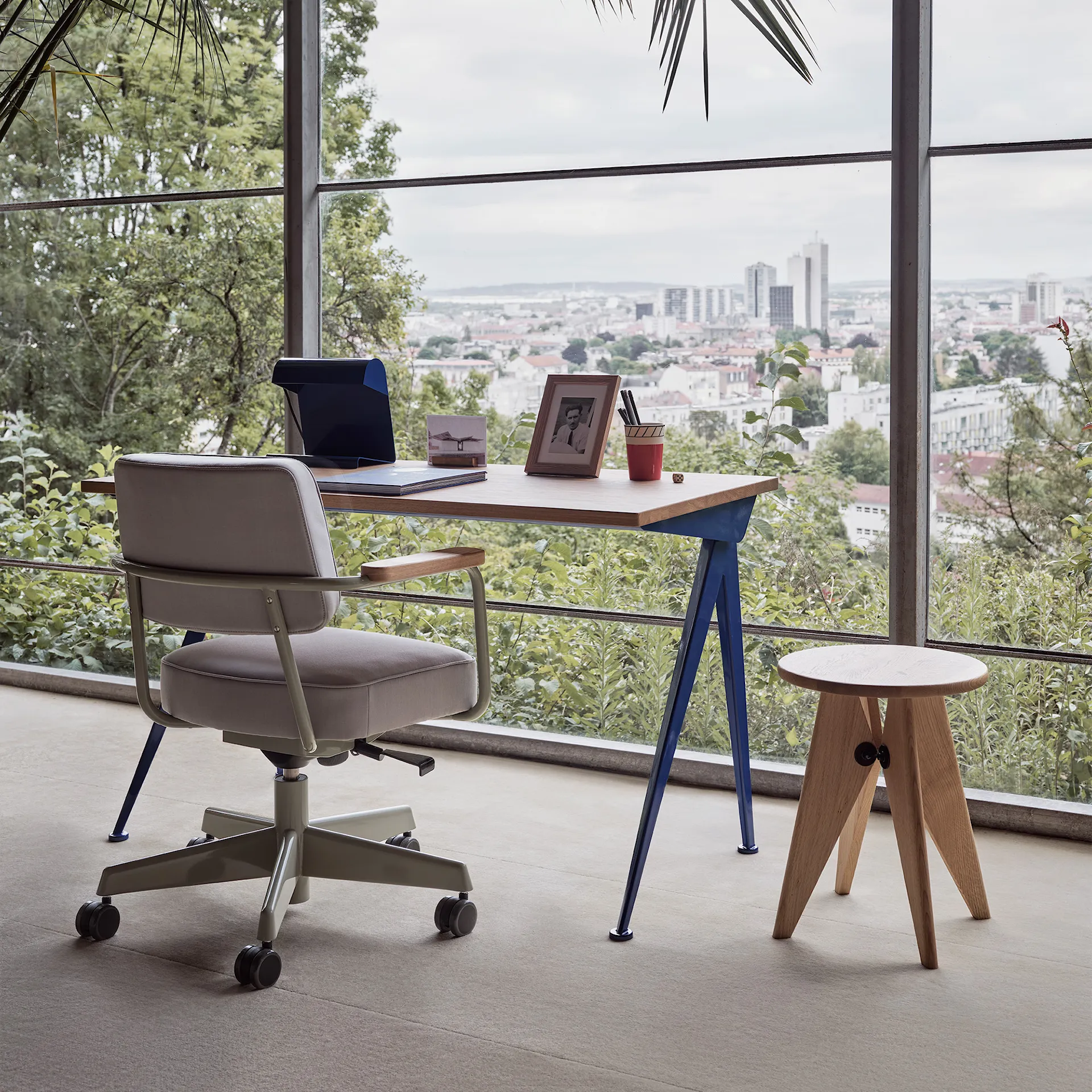 Tabouret Bois - Vitra - Jean Prouvé - NO GA