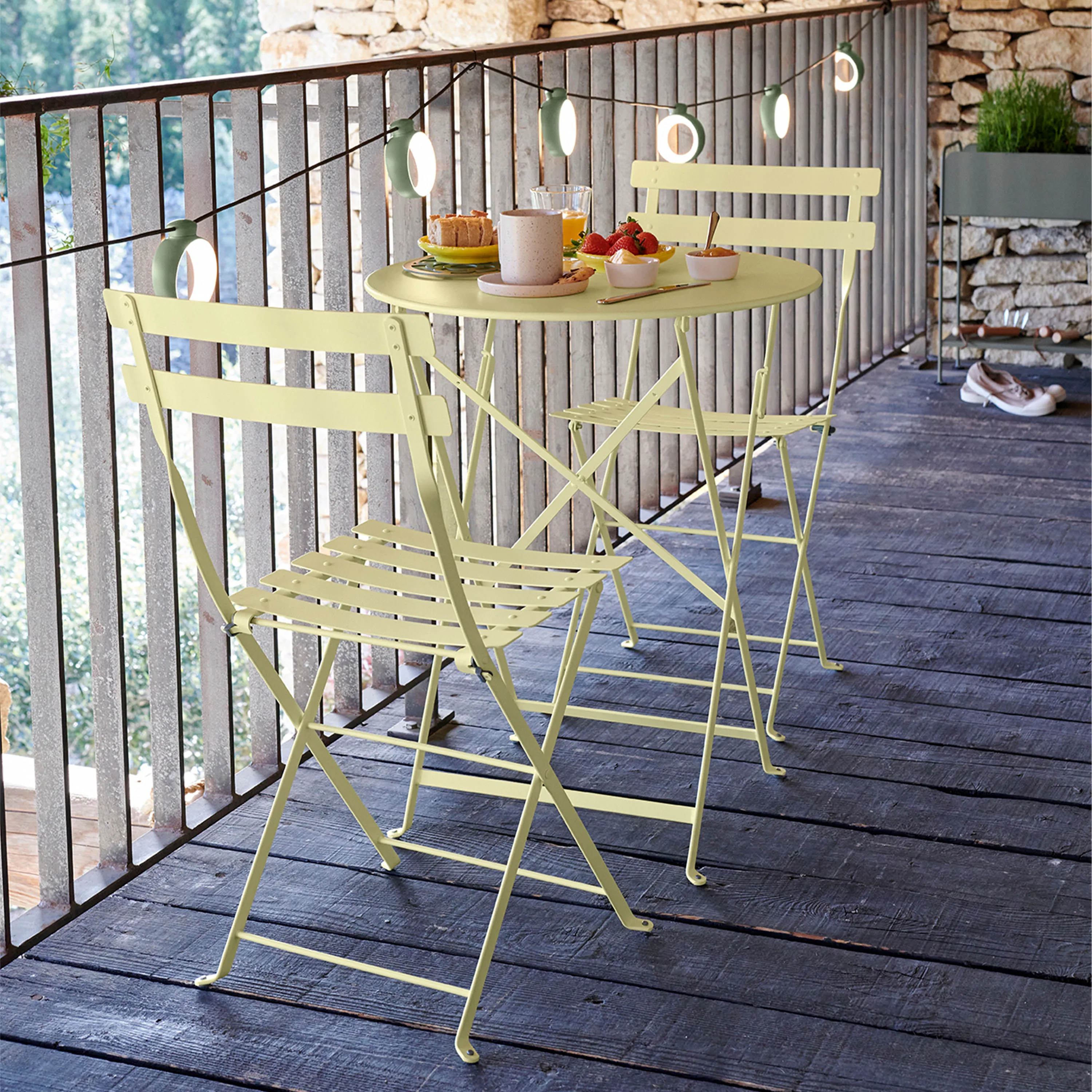 Bistro utendørs spisebord Ø 60 cm - 3