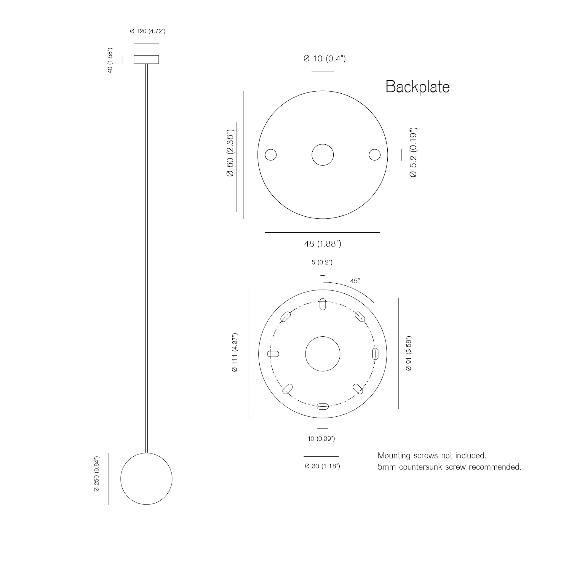 Pendant 250 Polished Brass - Michael Anastassiades - Michael Anastassiades - NO GA