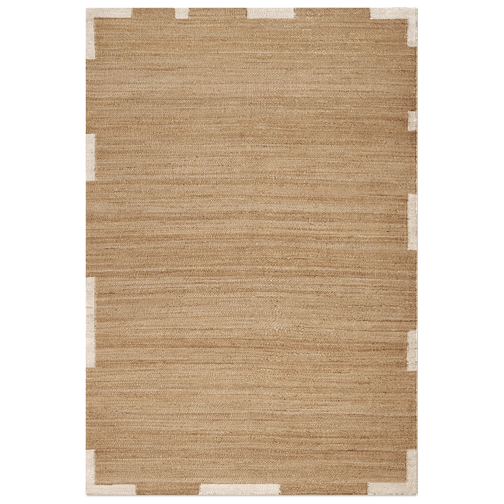 Jute Edge Cream jute-teppe - 1
