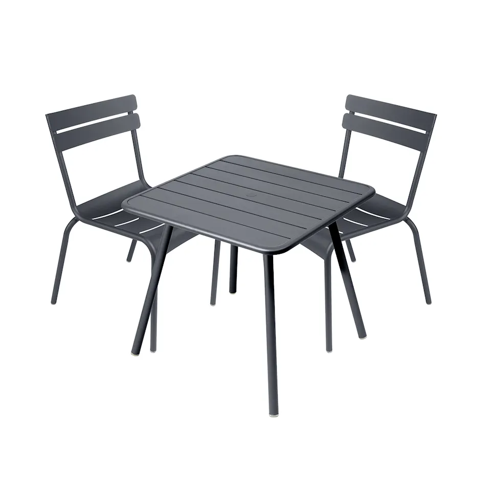 Luxembourg spisegruppe firbent bord & 2 stoler