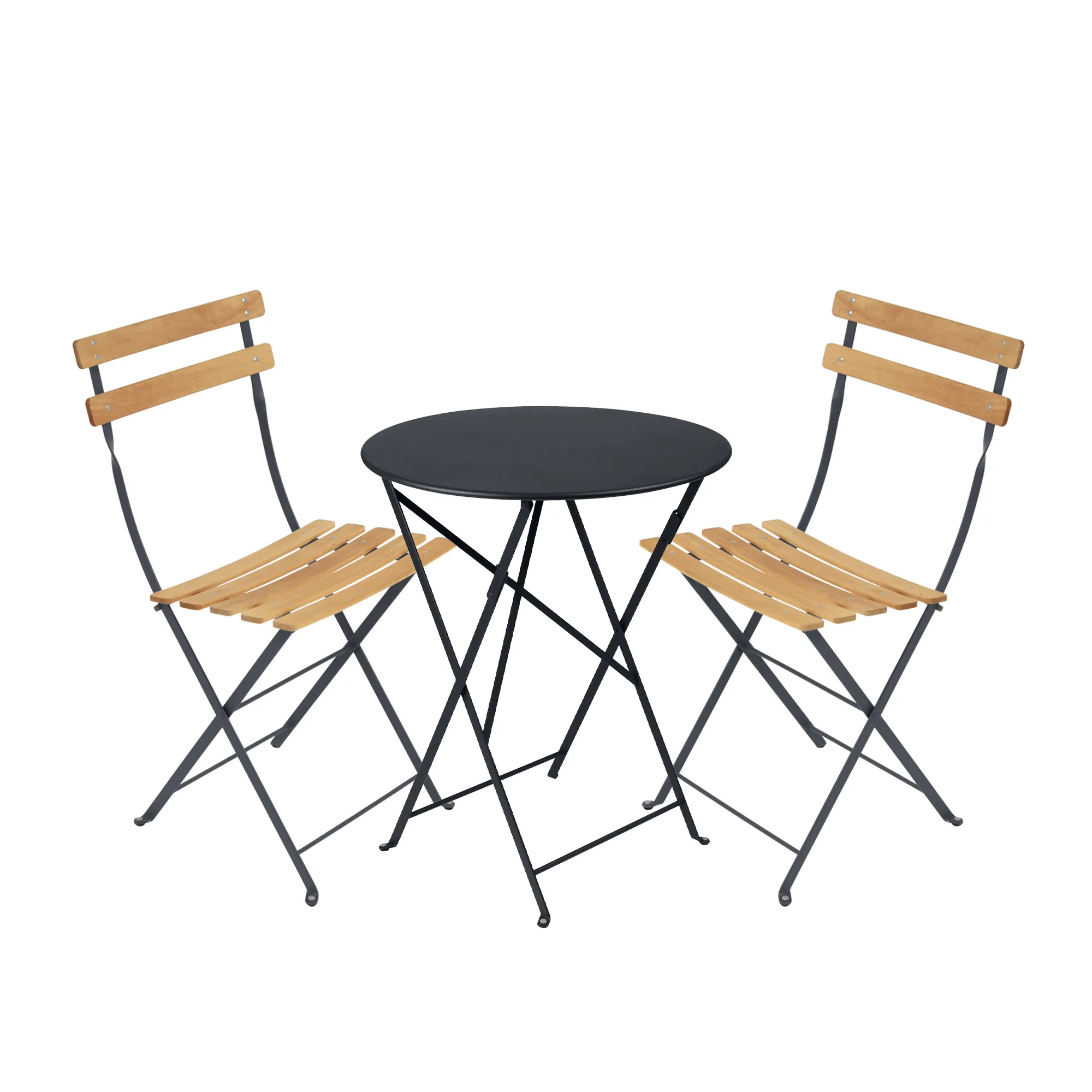 Bistro spisegruppe Ø60cm & 2 tre stoler - 1