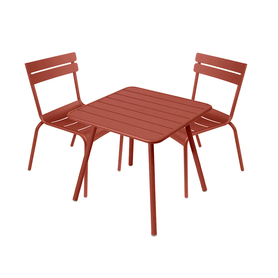 Luxembourg spisegruppe firbent bord & 2 stoler