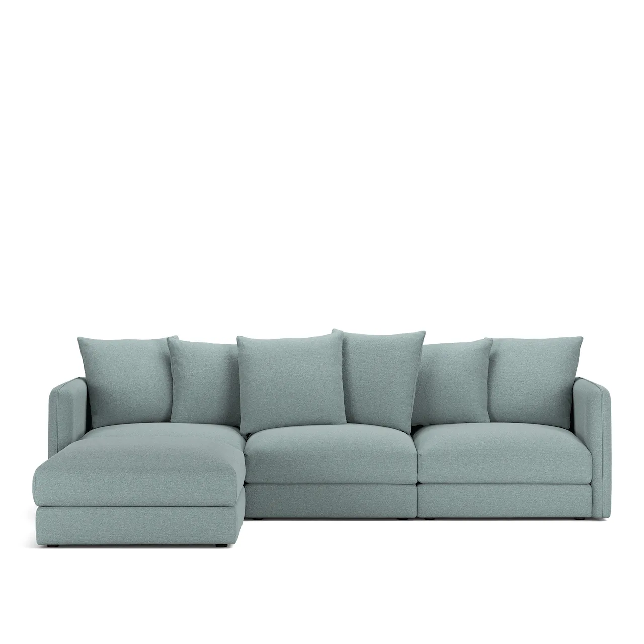 Pavarotti 3-Seater + Footstool, Fixed Cover, Cushion Variant 01, Lucinasco 03