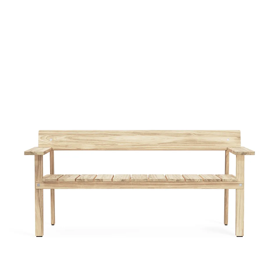 GL101 Timbur Outdoor Bench, Ubehandlet teak