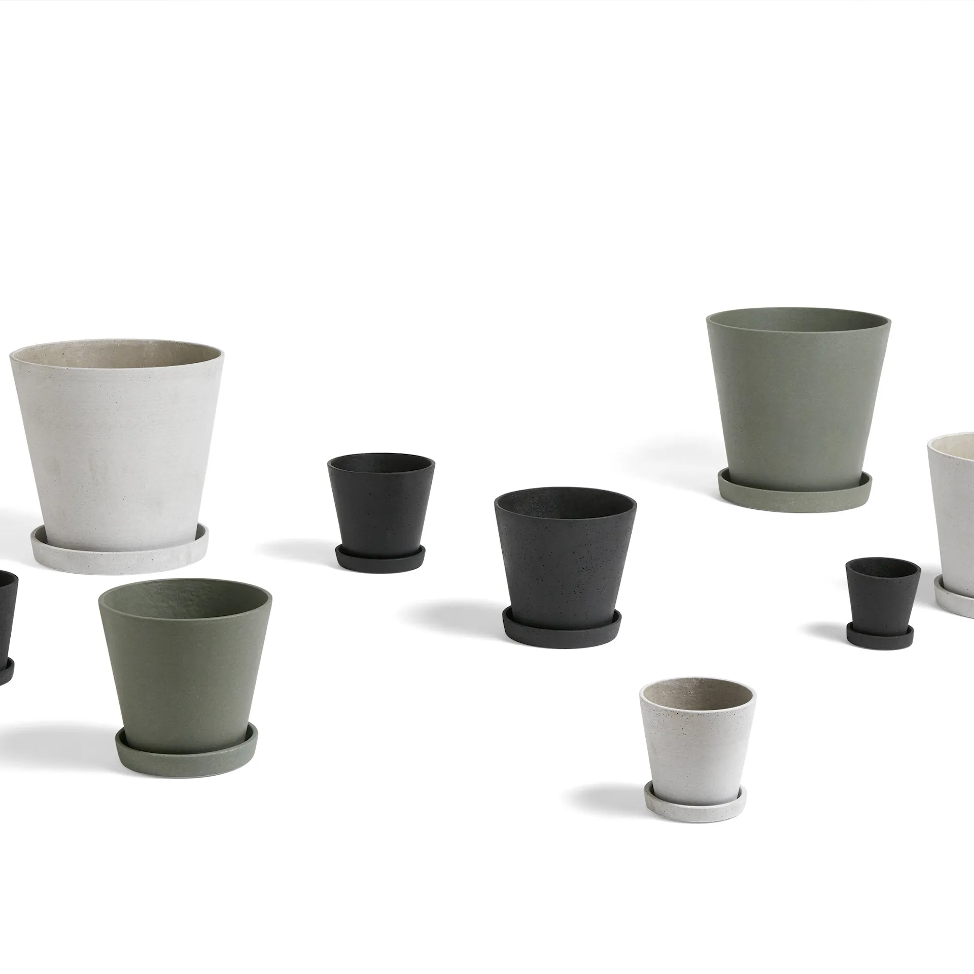 Flowerpot potte & fat Black - HAY - NO GA