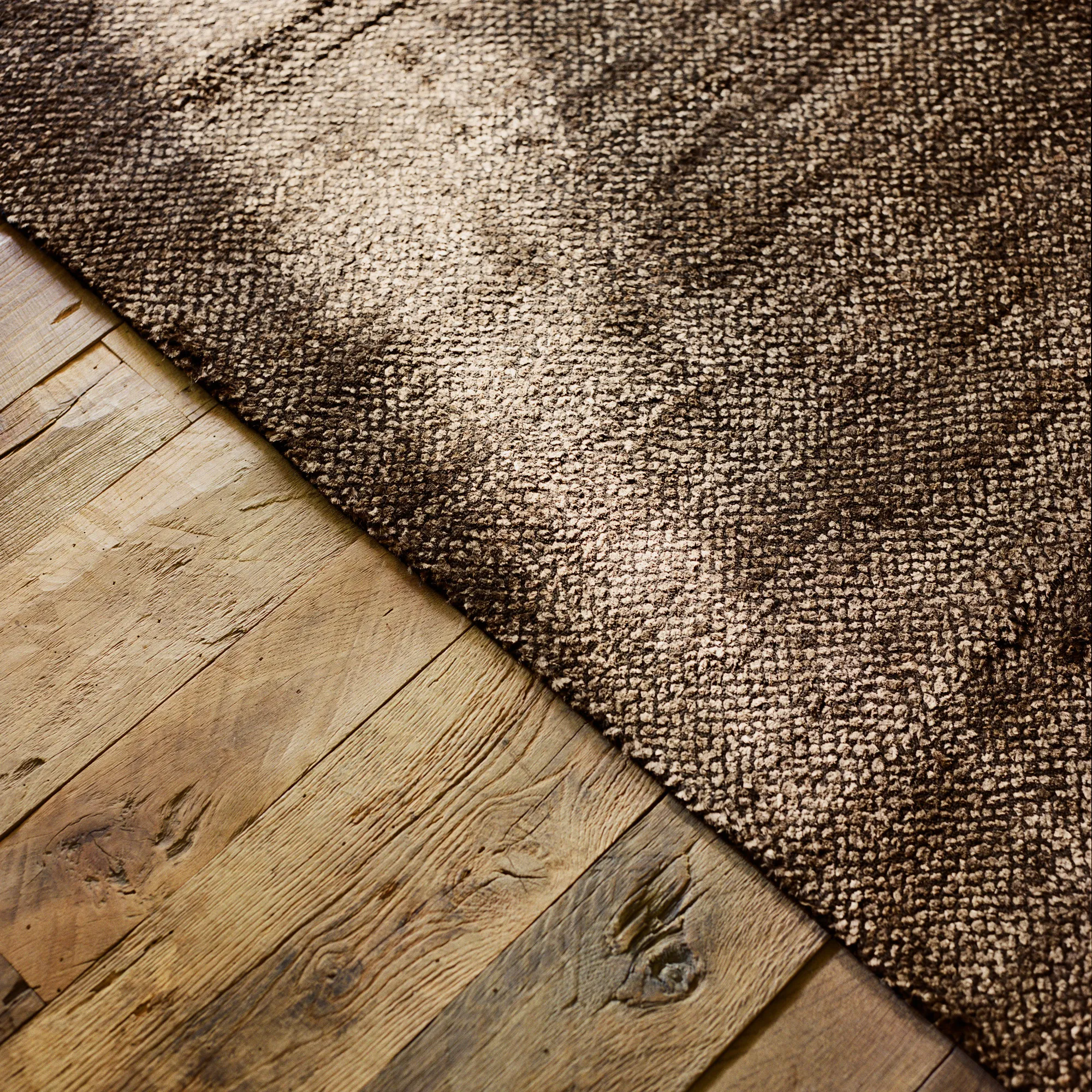 Savanna Dark Jute/Black ull- og juteteppe - 3