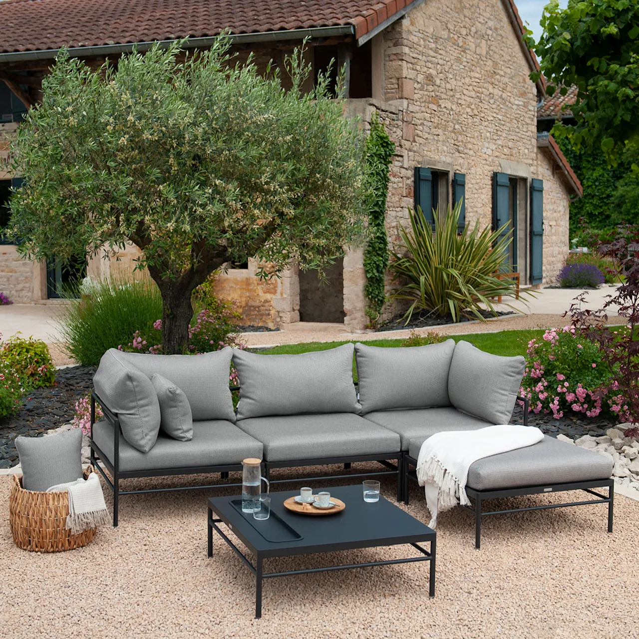 Rivage 3-seters utesofa & Rivage utebord