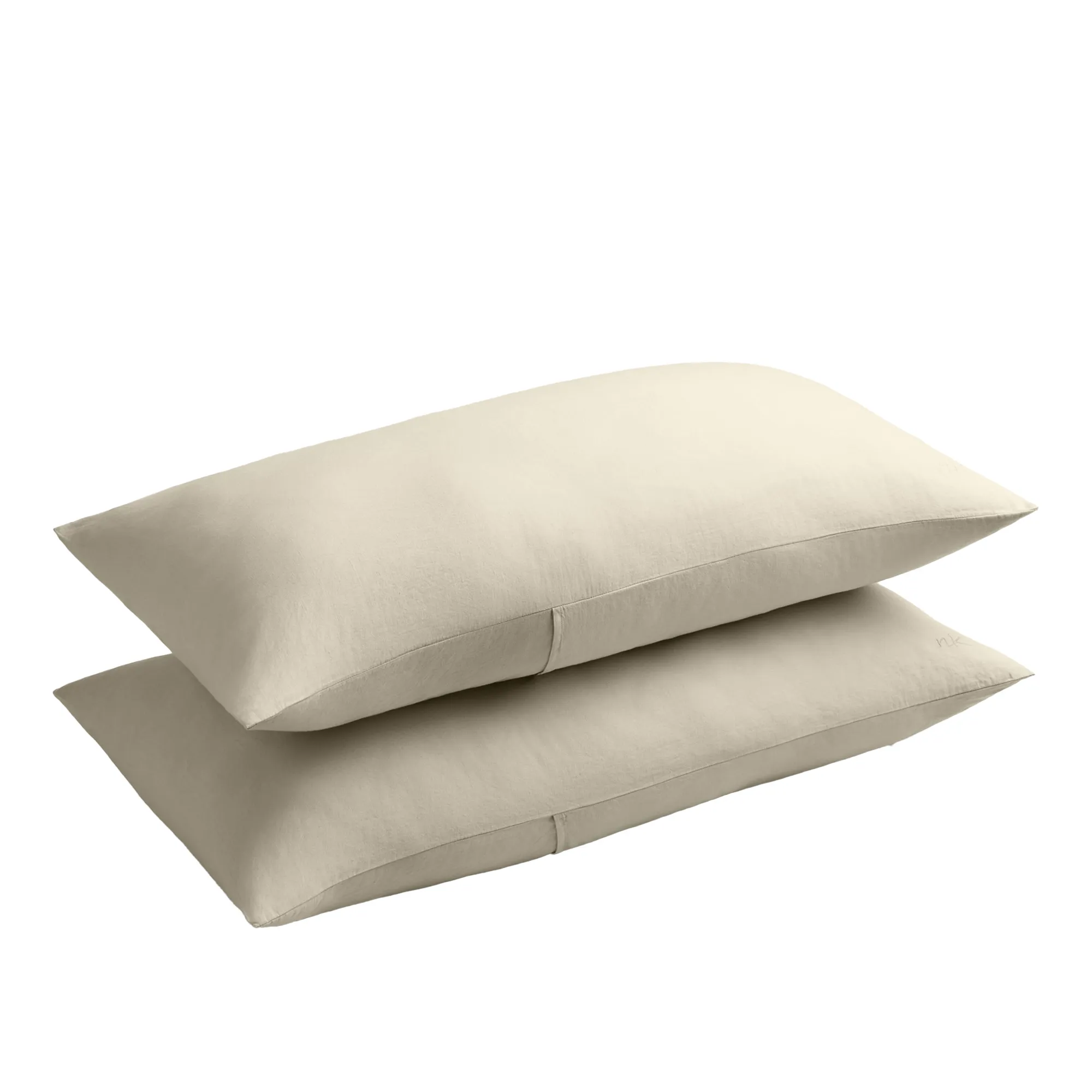 Linen Blend Pale Sand putetrekk 2-pakning - 1