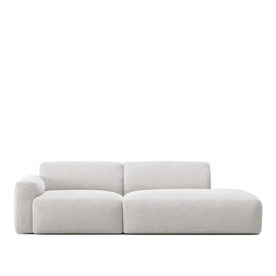 Brick 2-Seater Open End Right - Ascot White